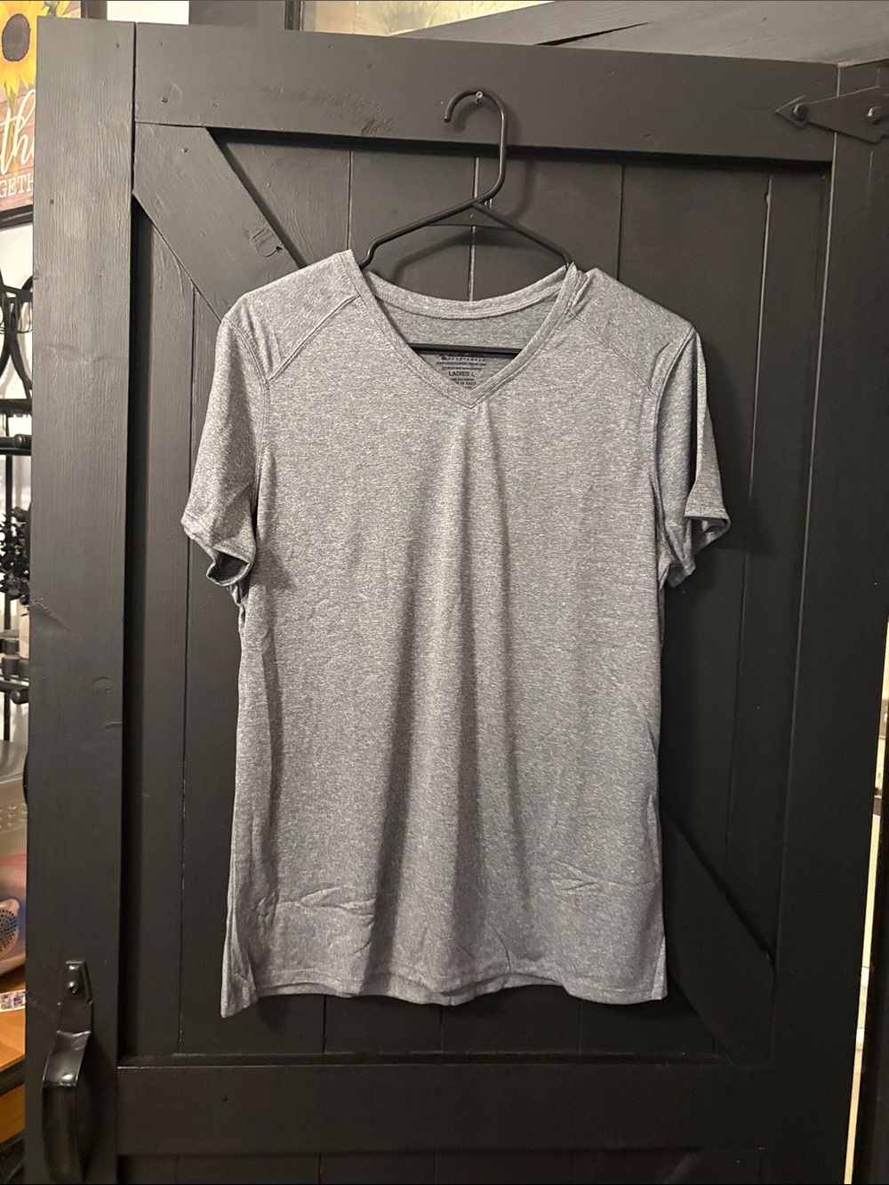 Augusta Sportswear Women's Heather Gray V-Neck Short Sleeve Tee